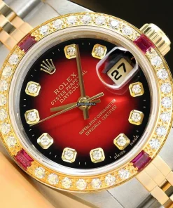 High Quality Fake Rolex Lady-datejust 69173 Caliber 2135 Automatic Movement 26mm Steel Case Womens Watch