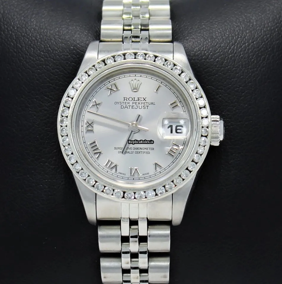 Affordable Clone Rolex Oyster Perpetual Lady Date 79160 Automatic Movement 26mm Steel Case Womens Watch - Image 2