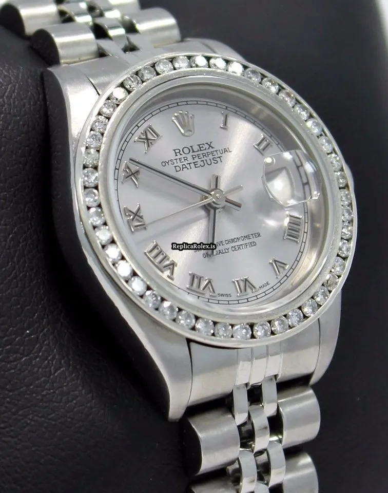 Affordable Clone Rolex Oyster Perpetual Lady Date 79160 Automatic Movement 26mm Steel Case Womens Watch - Image 4