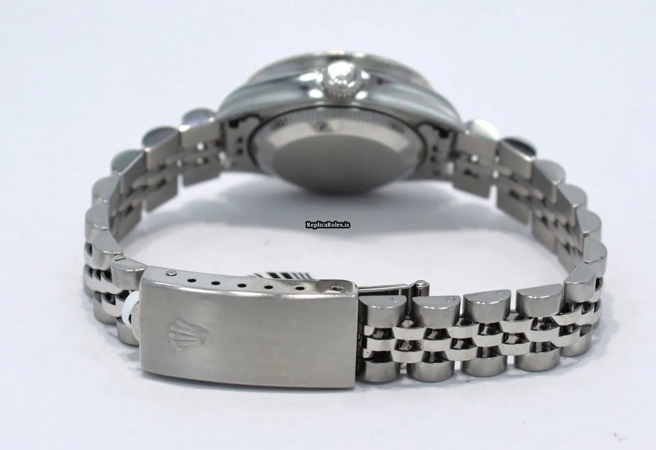 Affordable Clone Rolex Oyster Perpetual Lady Date 79160 Automatic Movement 26mm Steel Case Womens Watch - Image 8