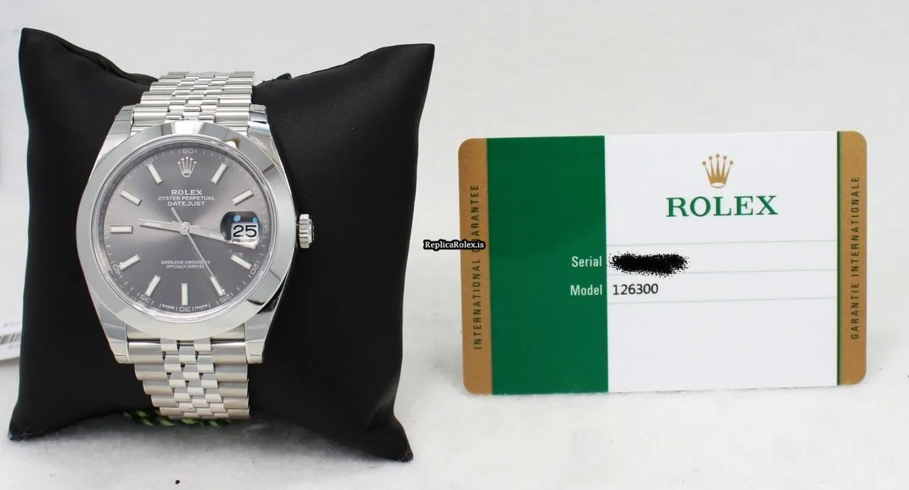 Suitable Replica Rolex Datejust 126300 Automatic Movement 41mm Steel Case Watch - Image 6