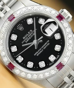 Beautiful Replica Rolex Lady-datejust 69174 Caliber 2135 Automatic Movement 26mm Steel Case Womens Watch