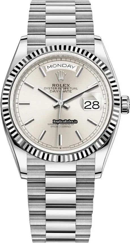 Unique Clone Rolex Day-date 36 128239 Automatic Movement 36mm White Gold Case Watch