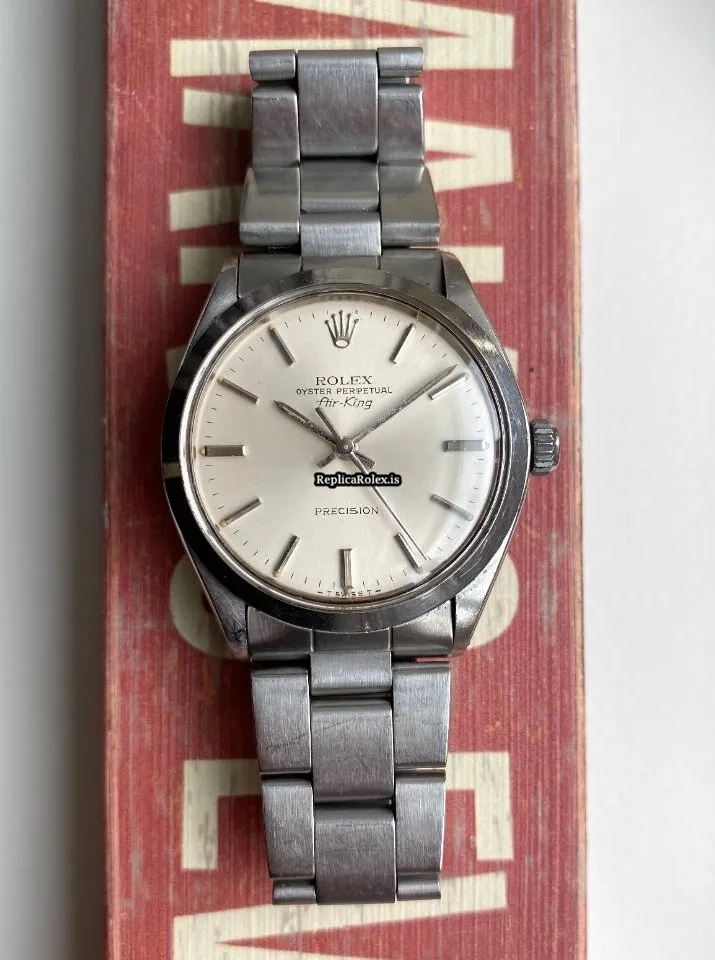 Great Replicas Rolex Air King Precision 5500 Caliber 1520 Automatic Movement 34mm Steel Case Mens/unisex Watch - Image 2