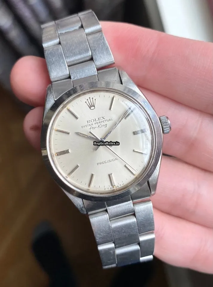 Great Replicas Rolex Air King Precision 5500 Caliber 1520 Automatic Movement 34mm Steel Case Mens/unisex Watch - Image 3