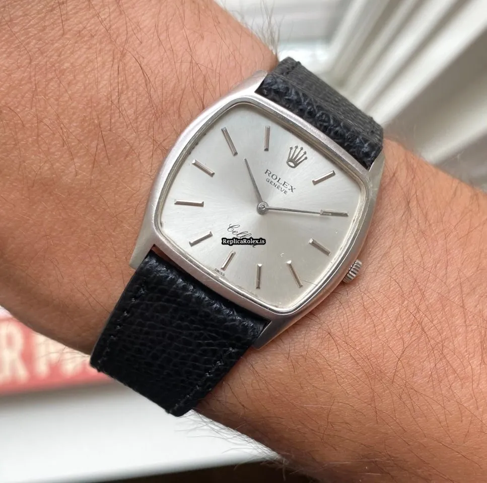 Mind-boggling Fake Rolex Cellini 3805 Caliber 1600 Manual Winding Movement 31mm White Gold Case Mens/unisex Watch - Image 9