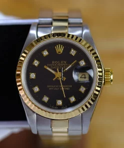 Inexpensive Fake Rolex Lady-datejust 69173 Caliber 2135 Automatic Movement 26mm Gold/steel Case Womens Watch