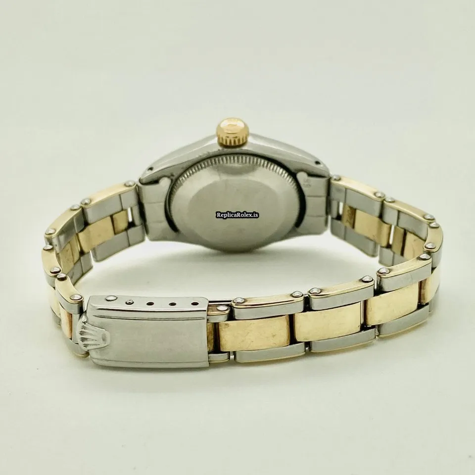 Affordable Fake Rolex Oyster Perpetual 26 6718 Caliber 2030 Automatic Movement 24mm Gold/steel Case Womens Watch - Image 6