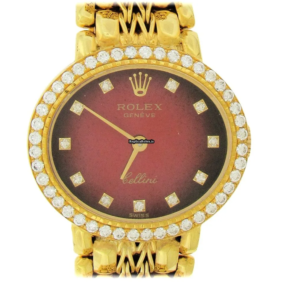Trustworthy Replica Rolex Cellini 4436 Caliber 1600 Manual Winding Movement 25x23mm Yellow Gold Case Womens Watch