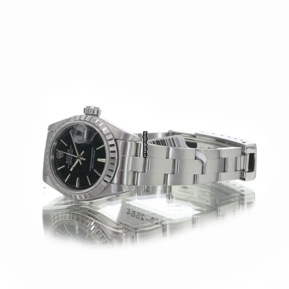 Reliable Replica Rolex Oyster Perpetual Lady Date 79240 Caliber 2235 Automatic Movement 26mm Steel Case Womens Watch - Image 10