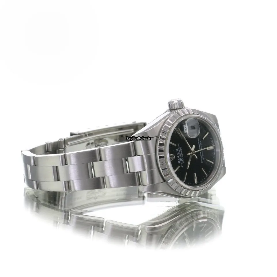 Reliable Replica Rolex Oyster Perpetual Lady Date 79240 Caliber 2235 Automatic Movement 26mm Steel Case Womens Watch - Image 11