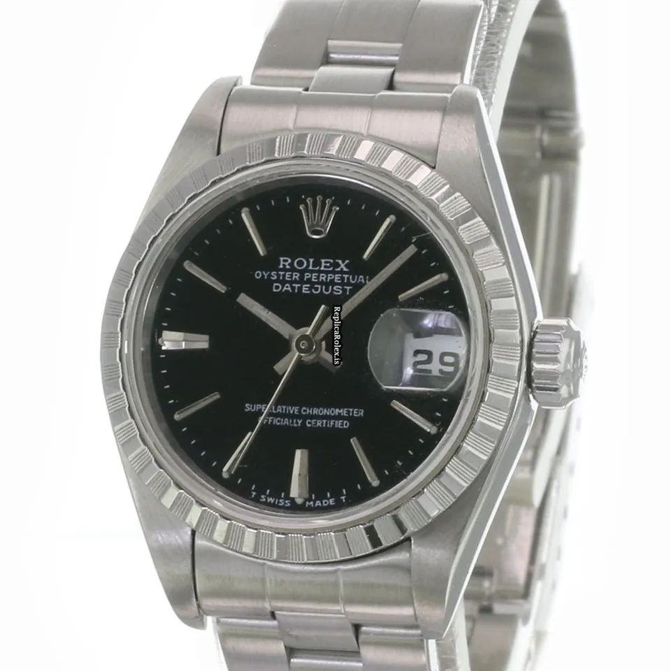 Reliable Replica Rolex Oyster Perpetual Lady Date 79240 Caliber 2235 Automatic Movement 26mm Steel Case Womens Watch - Image 2