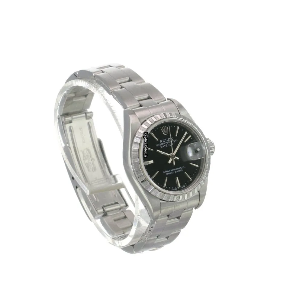 Reliable Replica Rolex Oyster Perpetual Lady Date 79240 Caliber 2235 Automatic Movement 26mm Steel Case Womens Watch - Image 7