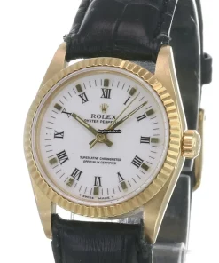 Unique Knockoff Rolex Oyster Perpetual 67518 Automatic Movement 31mm Yellow Gold Case Mens/unisex Watch