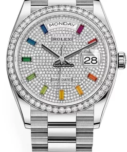 Top Fakes Rolex Day-date 36 128349rbr Automatic Movement 36mm White Gold Case Watch