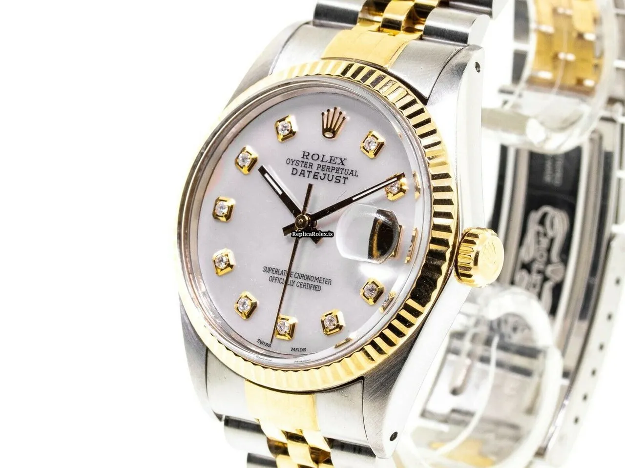 Recommend Copies Rolex Datejust 16013 Automatic Movement 36mm Gold/steel Case Mens/unisex Watch - Image 2