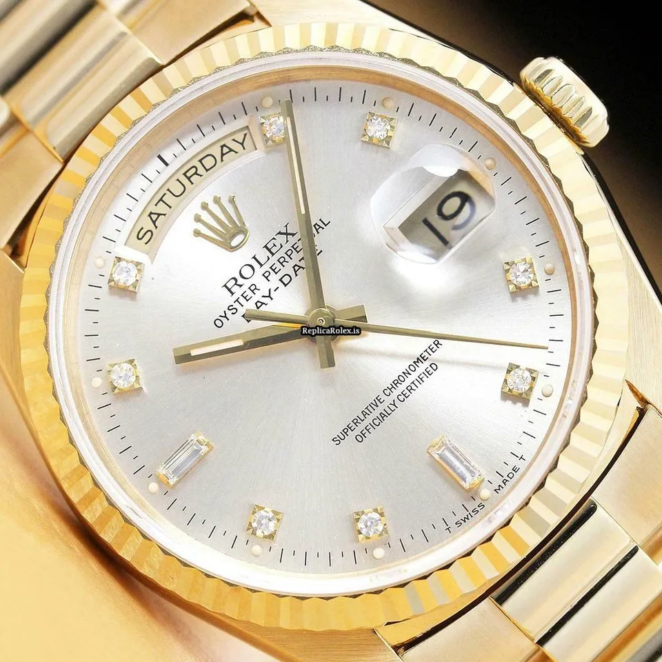 Nice Imitation Rolex Day-date 36 18238 Caliber 3155 Automatic Movement 36mm Yellow Gold Case Mens/unisex Watch