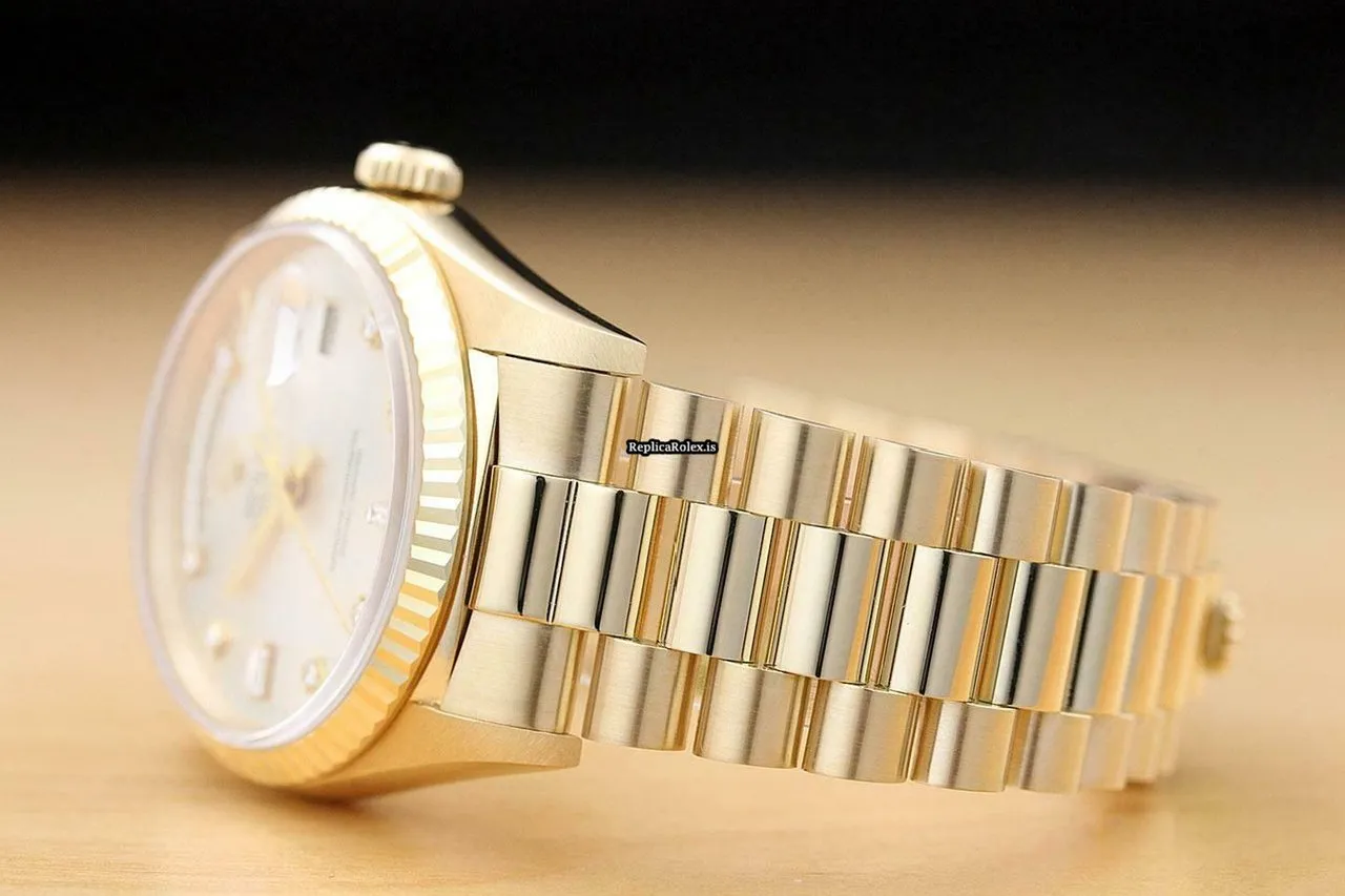Nice Imitation Rolex Day-date 36 18238 Caliber 3155 Automatic Movement 36mm Yellow Gold Case Mens/unisex Watch - Image 4