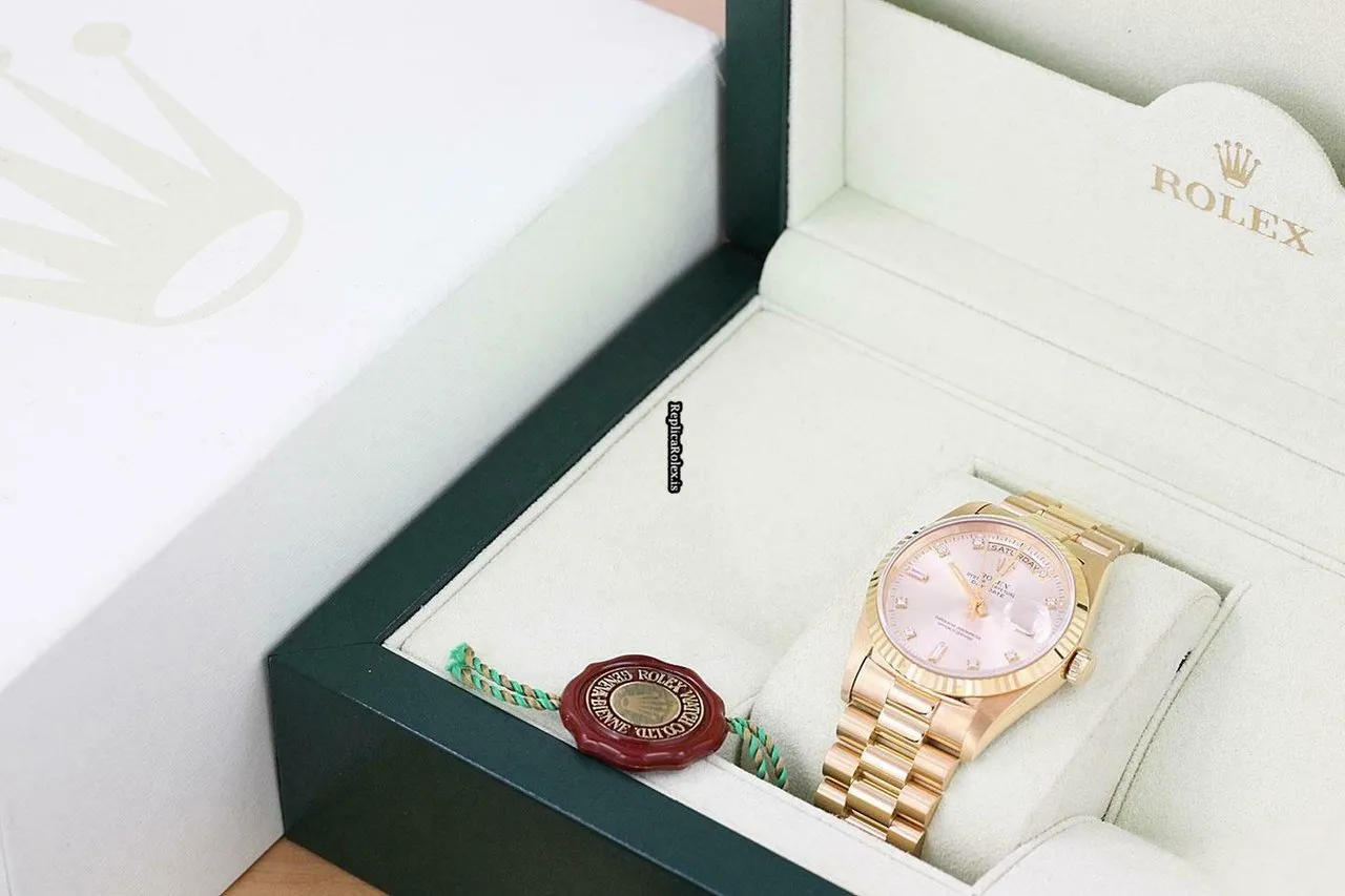 Nice Imitation Rolex Day-date 36 18238 Caliber 3155 Automatic Movement 36mm Yellow Gold Case Mens/unisex Watch - Image 6