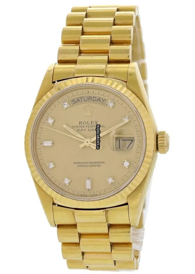 Trustworthy Fake Rolex Day-date 36 18238 Automatic Movement 36mm Yellow Gold Case Mens/unisex Watch