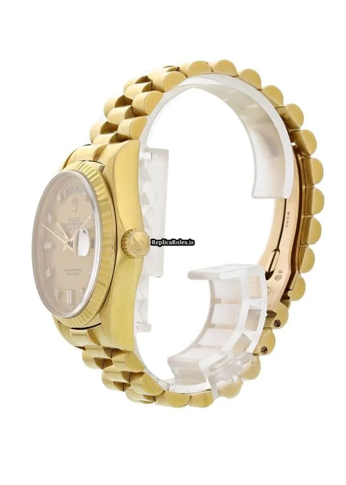 Trustworthy Fake Rolex Day-date 36 18238 Automatic Movement 36mm Yellow Gold Case Mens/unisex Watch - Image 3