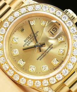 Wonderful Fakes Rolex Lady-datejust 69178 Caliber 2135 Automatic Movement 26mm Yellow Gold Case Womens Watch