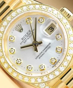 Cheap Replica Rolex Lady-datejust 69178 Caliber 2135 Automatic Movement 26mm Yellow Gold Case Womens Watch