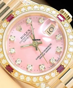 Appealing Imitation Rolex Lady-datejust 69178 Caliber 2135 Automatic Movement 26mm Yellow Gold Case Womens Watch