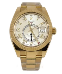 Discount Imitation Rolex Sky-dweller 326938 Caliber 9001 Automatic Movement 42mm Yellow Gold Case Mens/unisex Watch