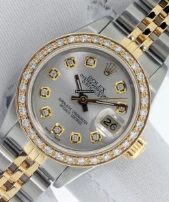 Excellent Fakes Rolex Lady-datejust 69173 Caliber 2135 Automatic Movement 26mm Gold/steel Case Womens Watch