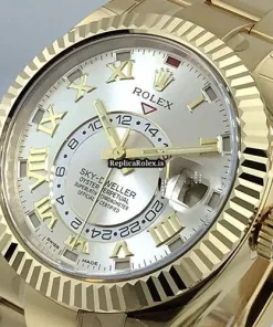 Lovely Fake Rolex Sky-dweller 326938 Automatic Movement 42mm Yellow Gold Case Mens/unisex Watch