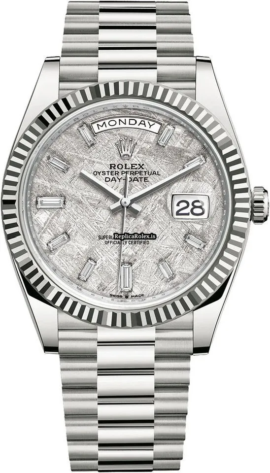 Discount Fake Rolex Day-date 40 228239 Automatic Movement 40mm White Gold Case Mens/unisex Watch