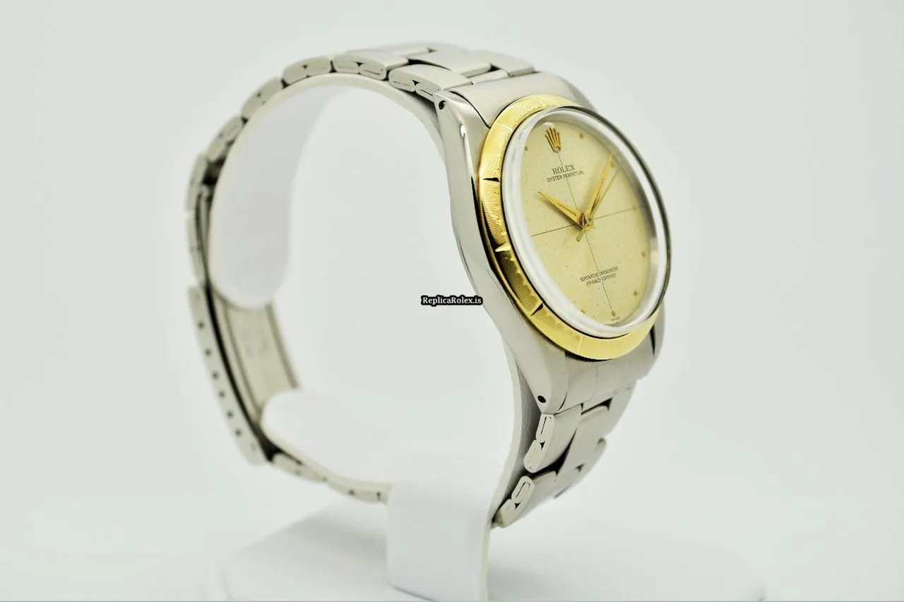 Excellent Fake Rolex Oyster Perpetual 34 1008 Caliber 1560 Automatic Movement 34mm Gold/steel Case Mens/unisex Watch - Image 3
