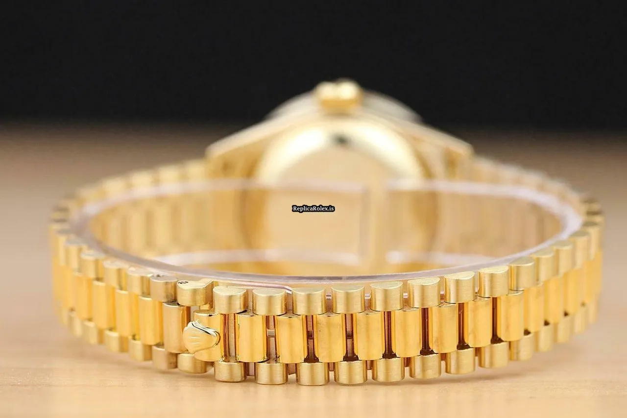 Stylish Replica Rolex Lady-datejust 69178 Caliber 2135 Automatic Movement 26mm Yellow Gold Case Womens Watch - Image 7