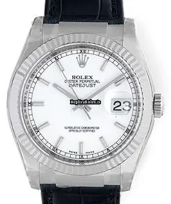 Ideal Imitation Rolex Datejust 116139 Automatic Movement 36mm White Gold Case Mens/unisex Watch