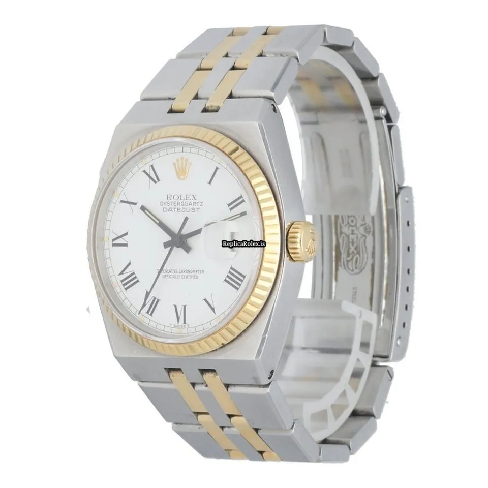 Fabulous Fake Rolex Datejust Oysterquartz 17013 Quartz Movement 36mm Steel Case Mens/unisex Watch - Image 2