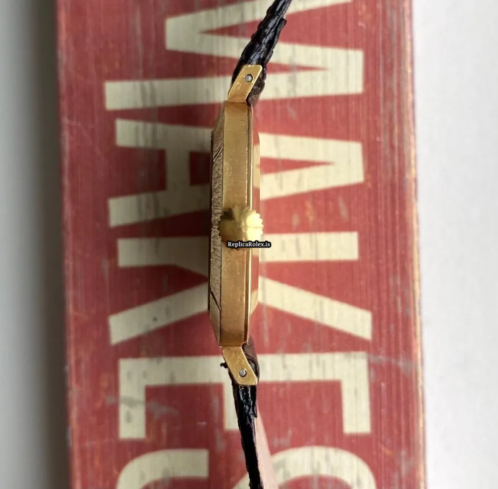 High-end Fake Rolex Cellini Caliber 1600 Manual Winding Movement Yellow Gold Case Mens/unisex Watch - Image 7