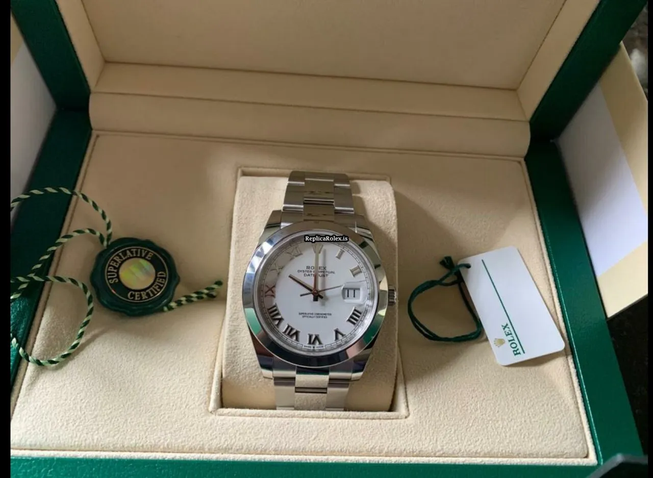 Exquisite Fake Rolex Datejust 126300 Caliber 3235 Automatic Movement 41x48mm Steel Case Mens/unisex Watch - Image 2