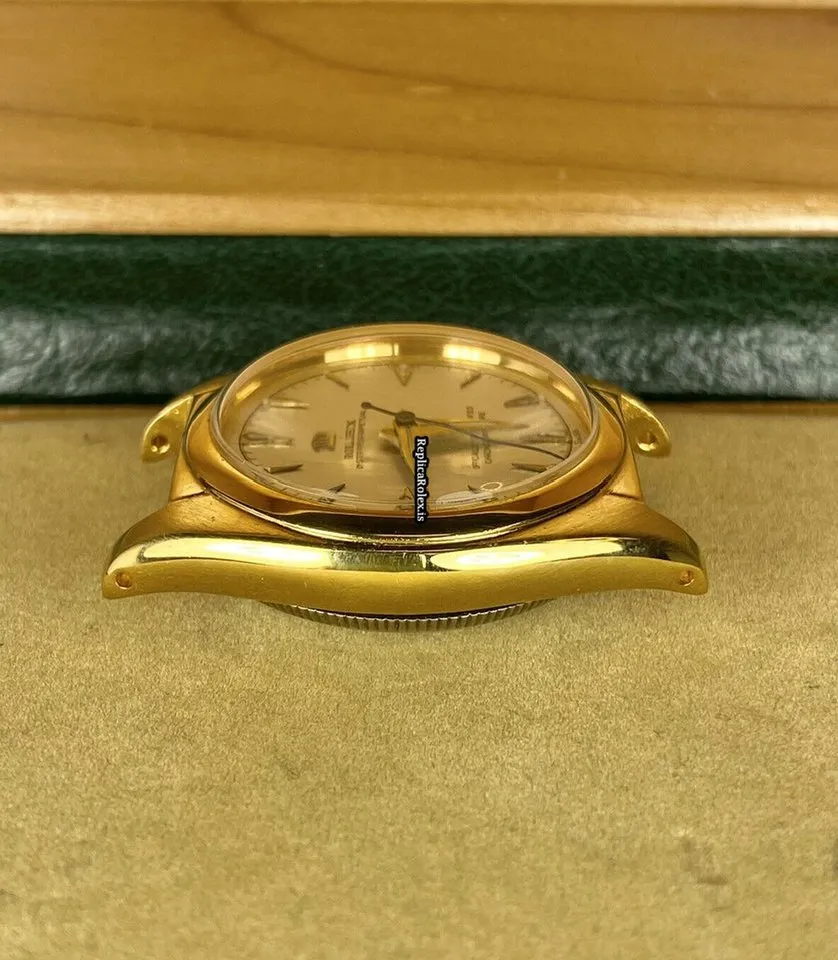 Good Replica Rolex Bubble Back 5050 Automatic Movement Gold/steel Case Mens/unisex Watch - Image 4