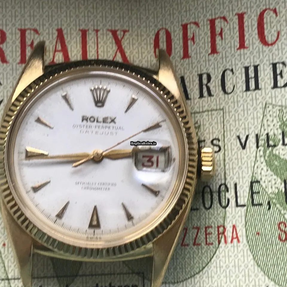 Luxury Fake Rolex Datejust 6305 Automatic Movement 36mm Yellow Gold Case Mens/unisex Watch - Image 2