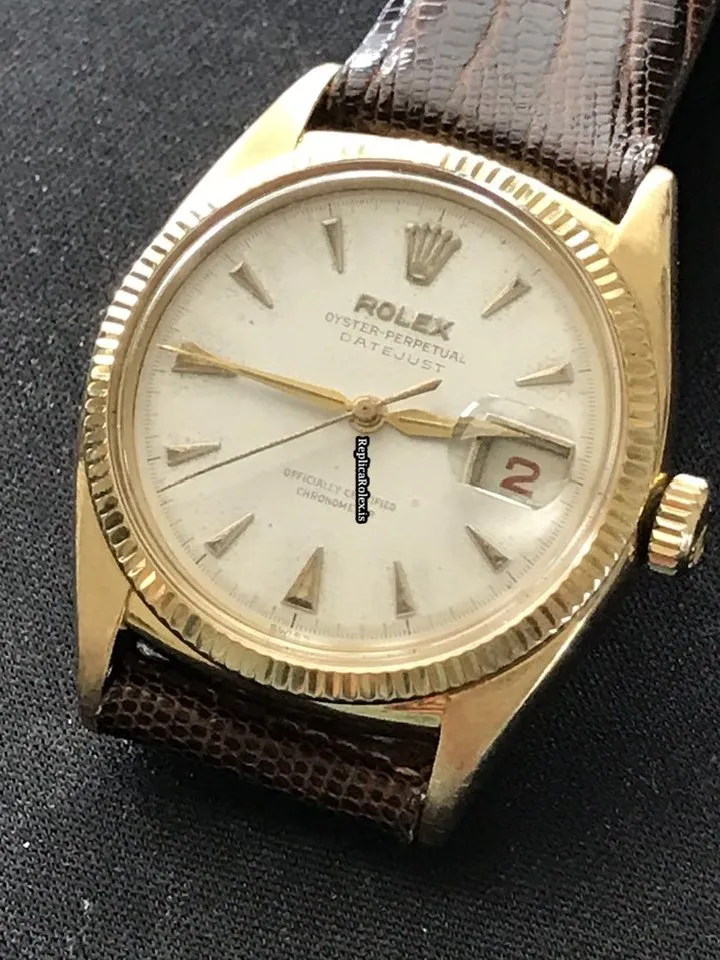 Luxury Fake Rolex Datejust 6305 Automatic Movement 36mm Yellow Gold Case Mens/unisex Watch - Image 3