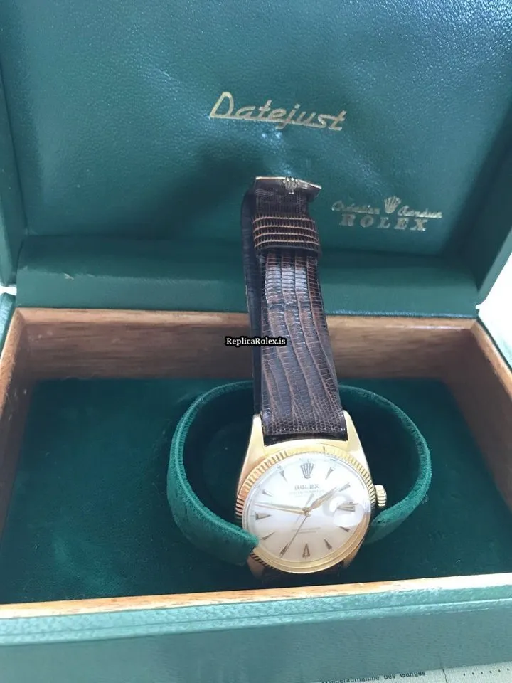 Luxury Fake Rolex Datejust 6305 Automatic Movement 36mm Yellow Gold Case Mens/unisex Watch - Image 4