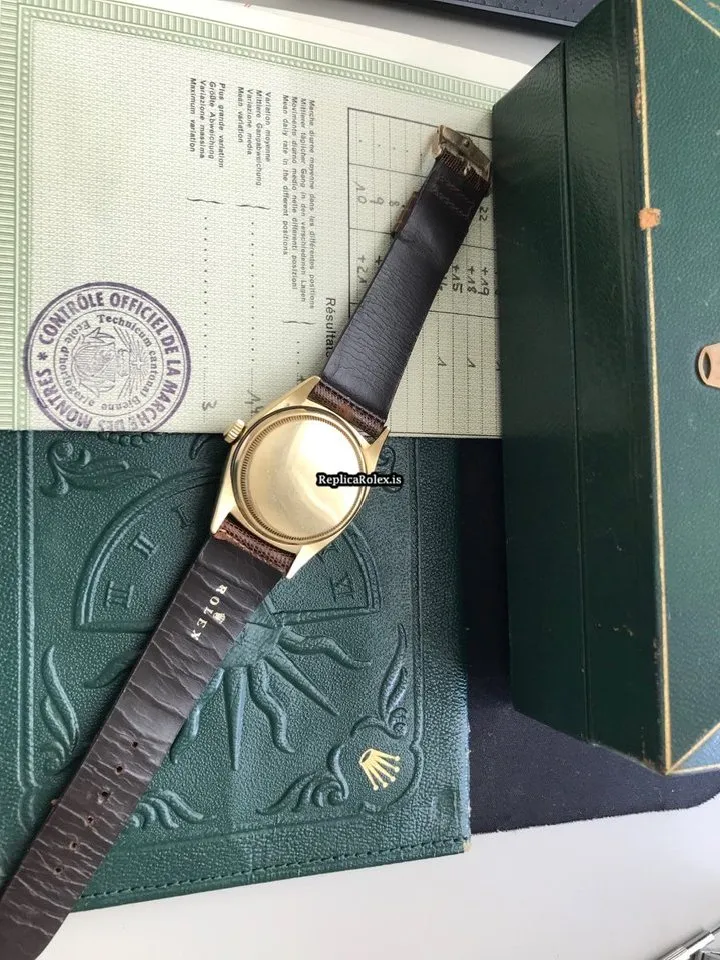 Luxury Fake Rolex Datejust 6305 Automatic Movement 36mm Yellow Gold Case Mens/unisex Watch - Image 9