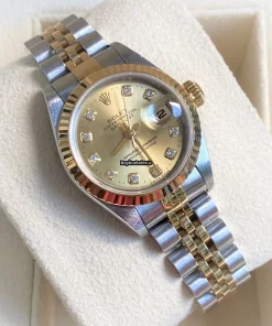 Nice Fake Rolex Lady-datejust 69173 Caliber 2135 Automatic Movement 26mm Gold/steel Case Womens Watch