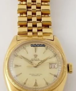 Fantastic Replica Rolex Bubble Back 6105 Automatic Movement 36mm Yellow Gold Case Mens/unisex Watch