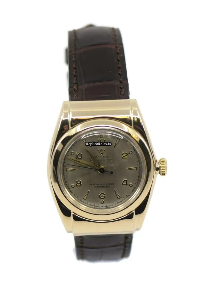 Lovely Replica Rolex Bubble Back 3065 Automatic Movement 32mm Rose Gold Case Mens/unisex Watch