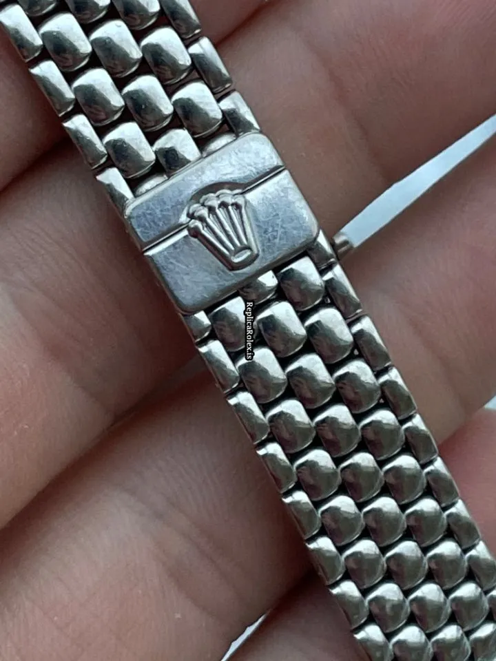 Wonderful Replica Rolex Cellini 6673 Quartz Movement White Gold Case Womens Watch - Image 5