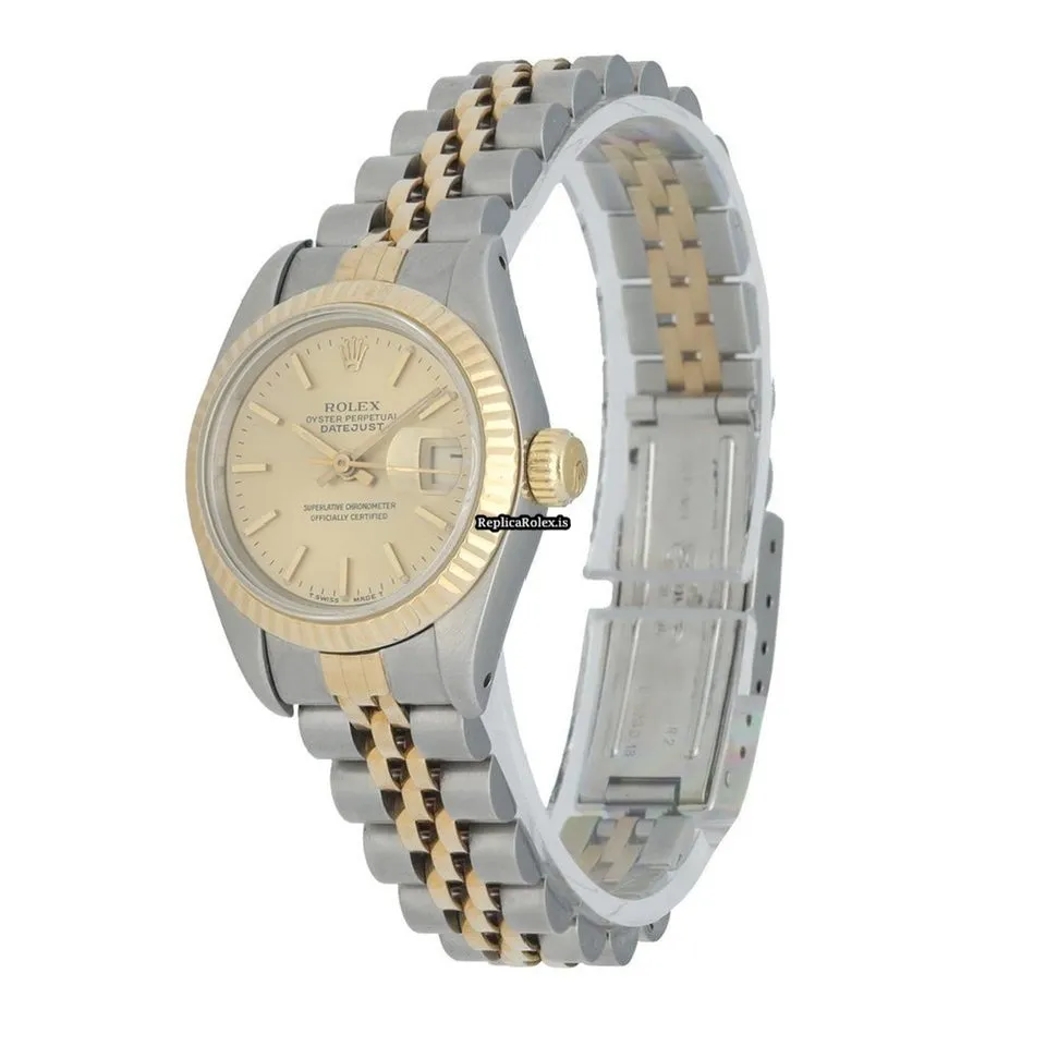 Pleasing Fakes Rolex Lady-datejust 69173 Automatic Movement 26mm Steel Case Womens Watch - Image 2