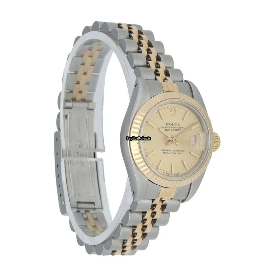 Pleasing Fakes Rolex Lady-datejust 69173 Automatic Movement 26mm Steel Case Womens Watch - Image 3