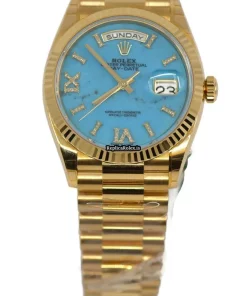 Attractive Fake Rolex Day-date 36 128238 Caliber 3255 Automatic Movement 36x43mm Yellow Gold Case Mens/unisex Watch
